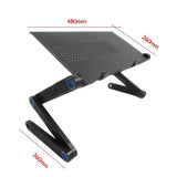 Adjustable Foldable Laptop Stand - Portable Aluminium Alloy - 360 Degree Rotation - Top-Down View