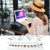 Adjustable Foldable Laptop Stand - Portable Aluminium Alloy - 360 Degree Rotation - Low Angle