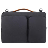Waterproof Nylon Laptop Handbag with Trolley Strap - Fits 13-14 Inch Laptops - Black