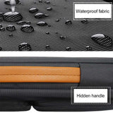 Waterproof Nylon Laptop Handbag with Trolley Strap - Fits 13-14 Inch Laptops - Black - Low Angle