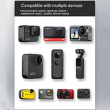 Universal Motorcycle Mount for Action Cameras with Tripod Adapter and Screw - 9cm - Close-Up Angle