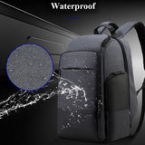 Large Capacity Waterproof Business Shoulder Bag With Usb Port - 37X21X47.5Cm In Black - Rear View