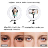 7.9 Rgbw Led Ring Light with Dual Colour Temperature and Phone Clamp - Top-Down View