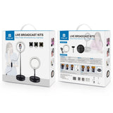 10.2 Dual-colour Led Ring Light with Usb Bluetooth Remote and Phone Holder - Black