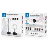 10.2 Dual-colour Led Ring Light with Usb Bluetooth Remote and Phone Holder - Black - Close-Up Angle