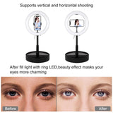 10.2 Dual-colour Led Ring Light with Usb Bluetooth Remote and Phone Holder - Black - Extra Image