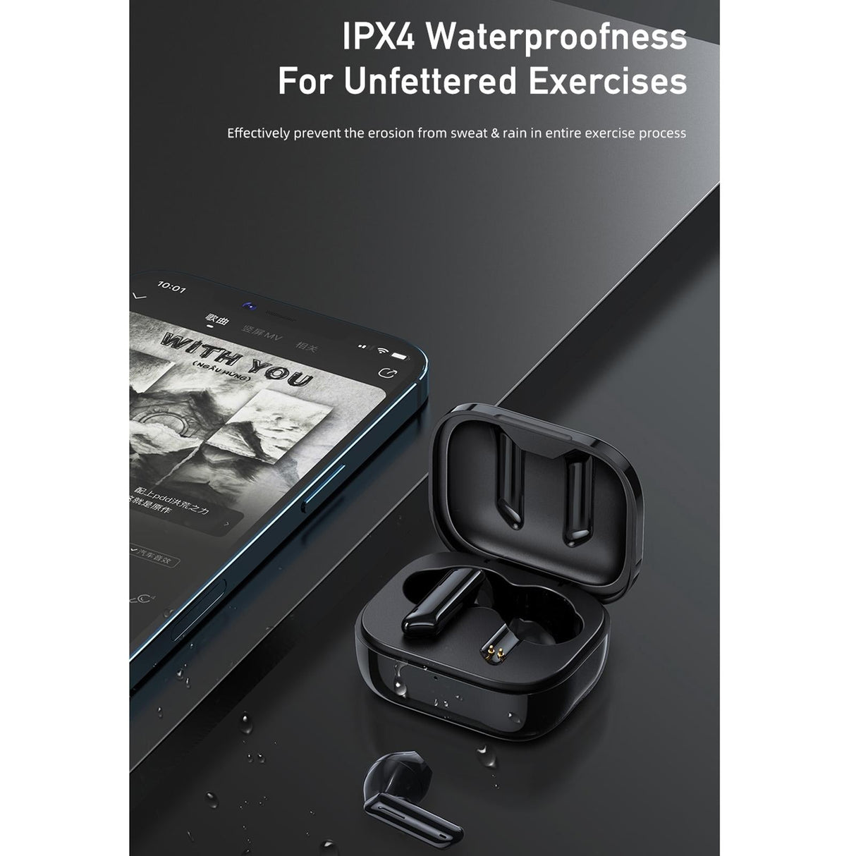 True Wireless Stereo Bluetooth 5.0 Earphones - T36 - Black