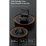 True Wireless Stereo Bluetooth 5.0 Earphones - T36 - Black - Rear View