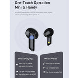 True Wireless Stereo Bluetooth 5.0 Earphones - T36 - Black - Low Angle