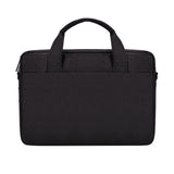 Expandable Laptop Bag - Waterproof Oxford Cloth Detachable Shoulder Strap - Black - Low Angle
