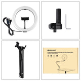 10.2 Ring Light with Usb 3 Modes Dual Colour Phone Clamp - Rear View