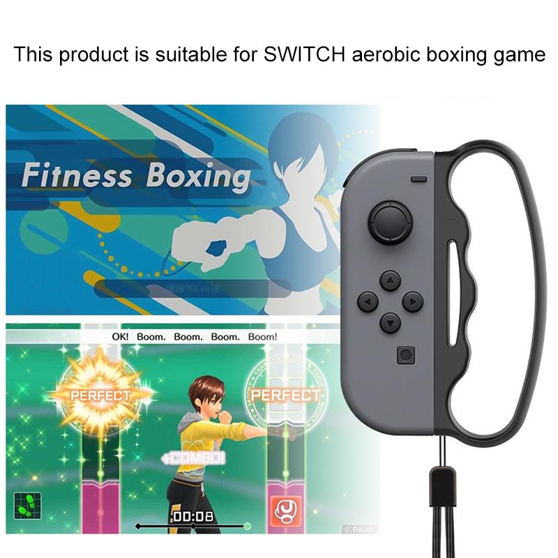 Boxing Joy-con Grip with Strap for Nintendo Switch - Black
