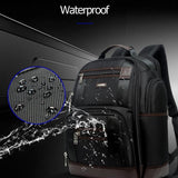 Large Capacity Multi-layer Laptop Backpack with Breathable Design - 15.6 Inch Black - 35x20x43cm - Top-Down View