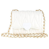 Princess Crossbody Bag For Kids - White - Front View