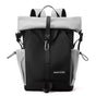 Large Capacity Contrast Backpack For Commuting - Gray