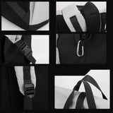 Large Capacity Contrast Backpack For Commuting - Gray - Extra Image