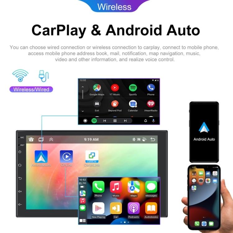 10.1 Inch Android 13.0 Carplay Navigation Monitor - Standard + Ahd Camera