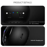 Small Wireless Security Camera With Night Vision - 1080P 5Ghz Remote - Matte Black - Rear View