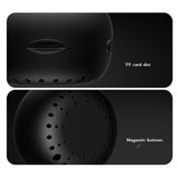 Small Wireless Security Camera With Night Vision - 1080P 5Ghz Remote - Matte Black - Close-Up Angle