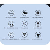 Small Wireless Security Camera With Night Vision - 1080P 5Ghz Remote - Matte Black - Extra Image