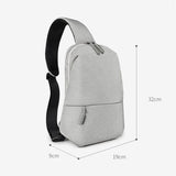 Adjustable Sports Chest Bag Lightweight & Versatile - Elegant Grey - Top-Down View