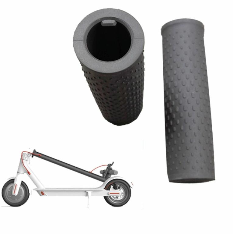 Non-slip Silicone Car Handles for Xiaomi Electric Scooter - Pair - Light Grey
