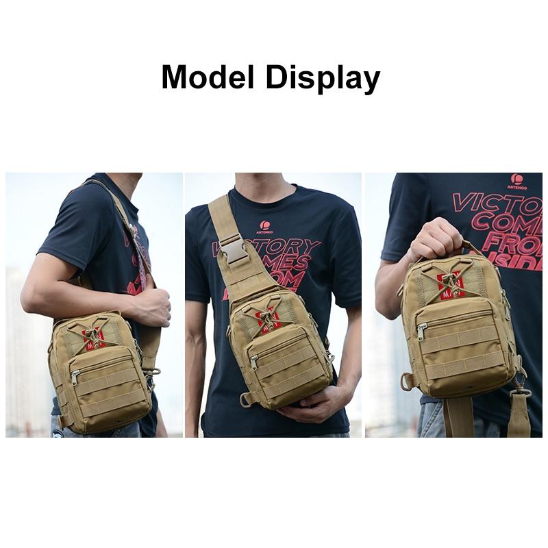 Waterproof Crossbody Chest Pack For Outdoor Sports Lightweight & Durable - Army Green