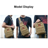 Waterproof Crossbody Chest Pack For Outdoor Sports Lightweight & Durable - Army Green - Low Angle