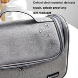 Portable Hair Dryer Storage Bag With Hook Large Capacity - Black - Top-Down View