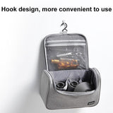 Portable Hair Dryer Storage Bag With Hook Large Capacity - Black - 45-Degree Angle