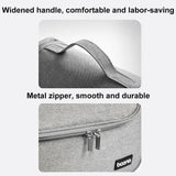 Portable Hair Dryer Storage Bag With Hook Large Capacity - Black - Rear View