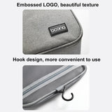 Portable Hair Dryer Storage Bag With Hook Large Capacity - Black - Close-Up Angle