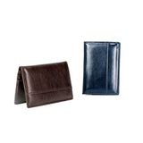 Ultra Thin Pu Leather Card Holder Mini - Blue - Rear View