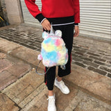Teen Unicorn Backpack - Colourful for Travel - Colour - Top-Down View
