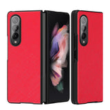 For Samsung Galaxy Z Fold4 5G Foldable Cross Pattern Phone Case - Foldable Design - Black
