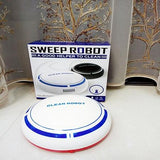 Intelligent 2-in-1 Rechargeable Floor Sweeping Robot Vacuum - White - 45-Degree Angle