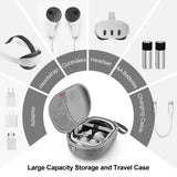 Protective Vr Storage Bag for Apple Vision Pro / Meta Quest 3 Glasses - Grey