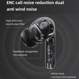 Wireless Noise-cancelling Earbuds with Charging Case - Black