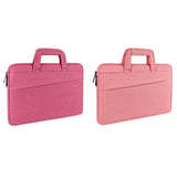 11.6-12.5 Inch Multi-Compartment Laptop Sleeve With Waterproof Storage - Pink - Side View