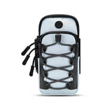 Reflective Cell Phone Arm Bag For Outdoor Fitness - Gray