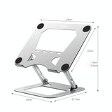 Lenovo Desktop Laptop Stand - Thinkplus Xt10 - Dark Grey - Side View