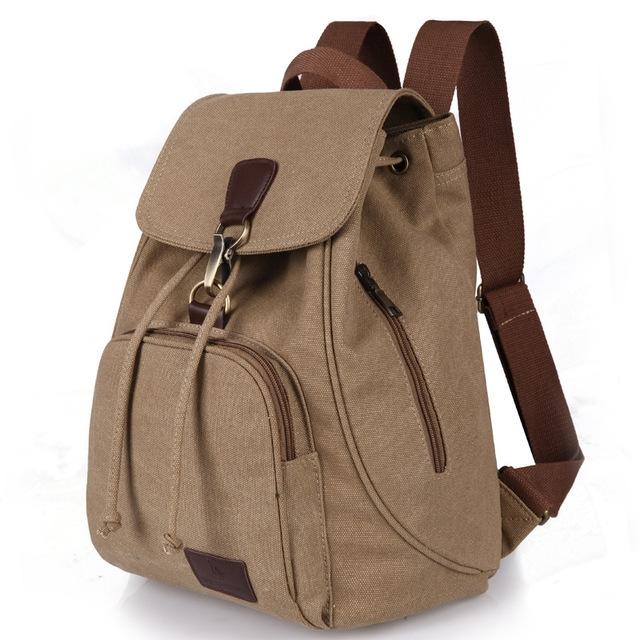 Women Canvas Laptop Backpack - Compact and Stylish - Blue