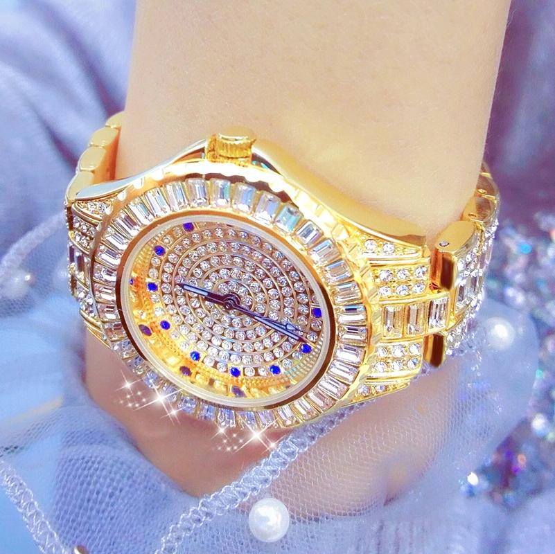 Diamond-Inlaid Women Chain Watch - Elegant Jewelry