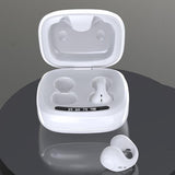 Wireless Bone Conduction Clip-on Bluetooth Headset - Noise Reduction - White