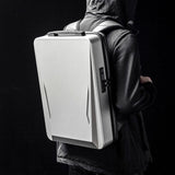 15.6-17.3 Inch Hard Shell Gaming Backpack for Men - Silver