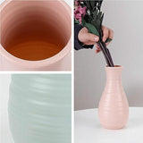Creative Desktop Flower Vase - Modern Plastic Decoration - Pink - Top-Down View