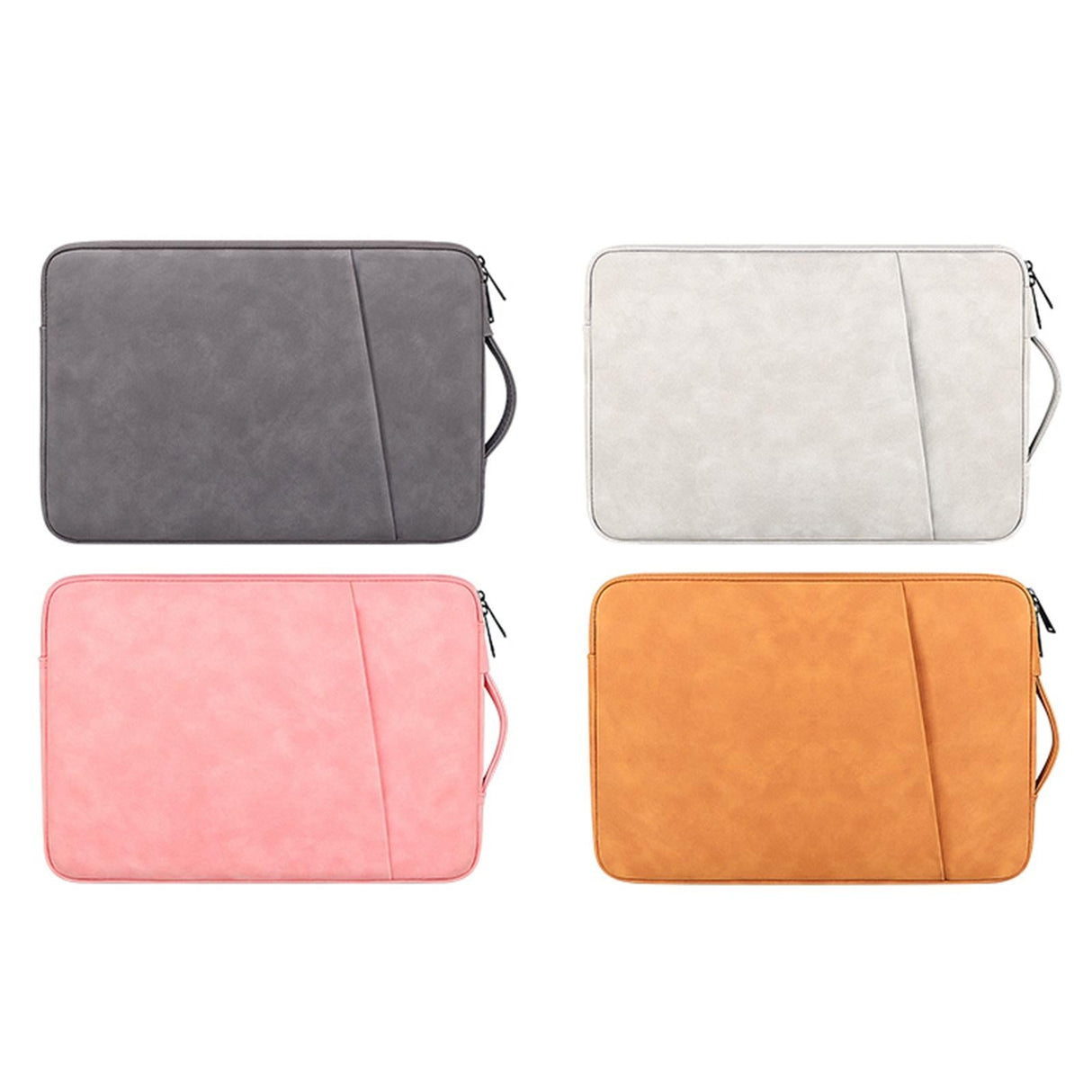 13.3 Inch Sheepskin Notebook Inner Bag - Natural - Pink