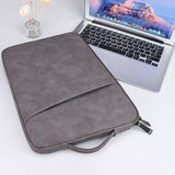 13.3 Inch Sheepskin Notebook Inner Bag - Natural - Pink - Close-Up Angle