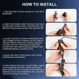 Open Design Outer Filter Cover For Hd01 / Hd03 / Hd08 / Hd15 Hair Dryer - Black - Low Angle