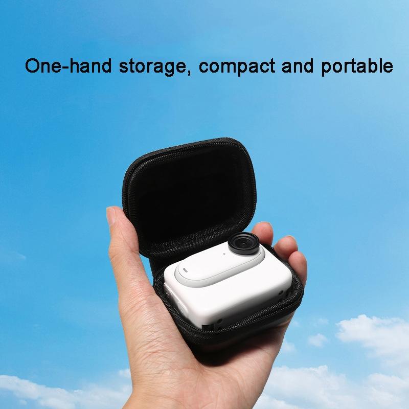 Portable Insta360 Go 3 Mini Body Bag with Carabiner - Gray